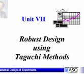 Robust Design using Taguchi methods
