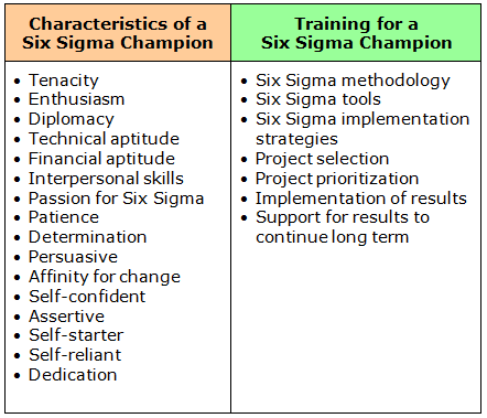 marxistisk Rastløs forfriskende Article: The Champion - Key To Six Sigma Team Success