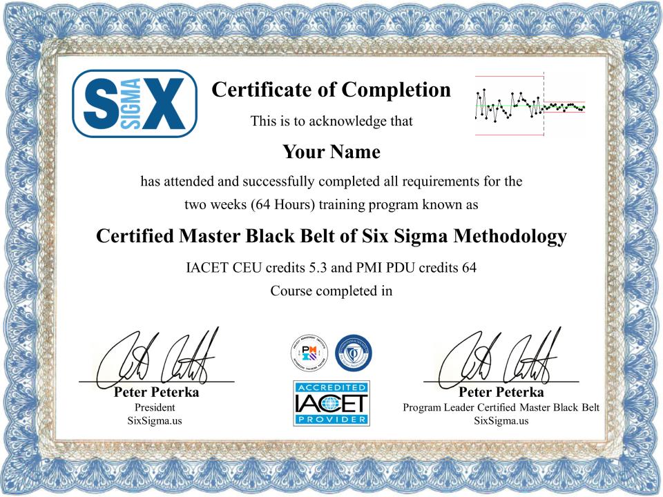 Get Lean Six Sigma Master Black Belt Certified - SixSigma.us